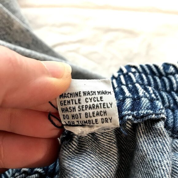 Vintage 80s Women's Pleated Mom Jeans High Waist Adjustable S-XL - Picture 9 of 9